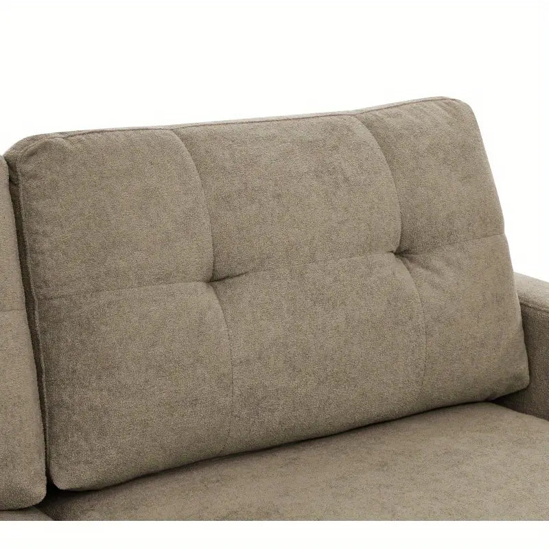 Modern 2-Seater Fabric Sofa – Beige
