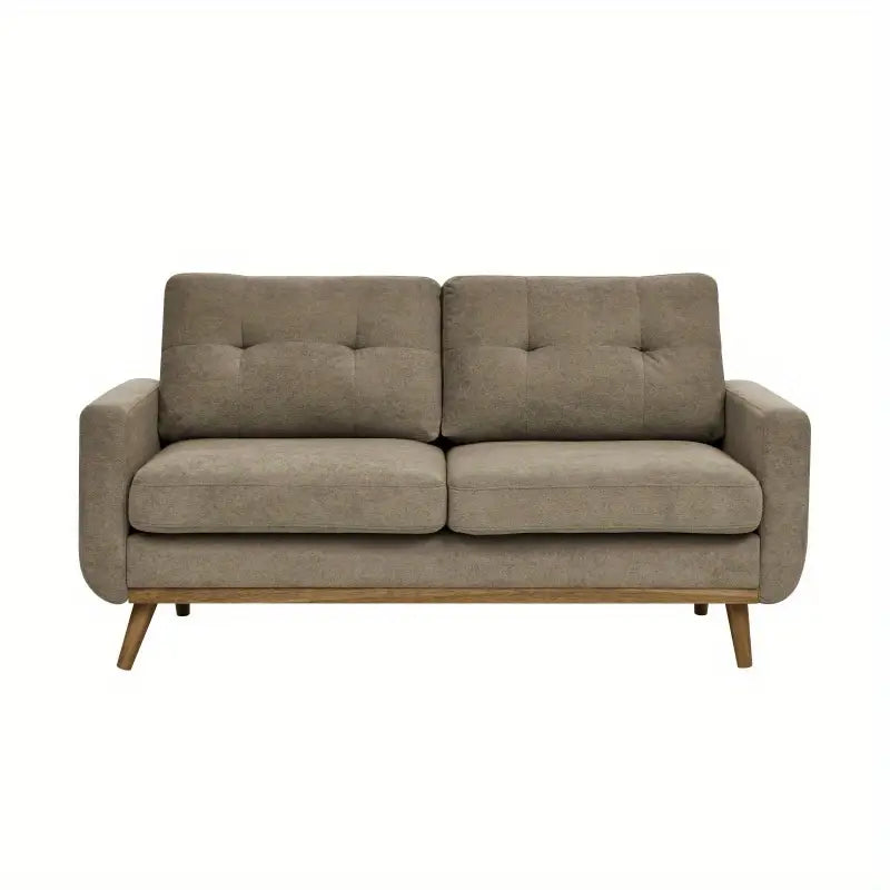 Modern 2-Seater Fabric Sofa – Beige