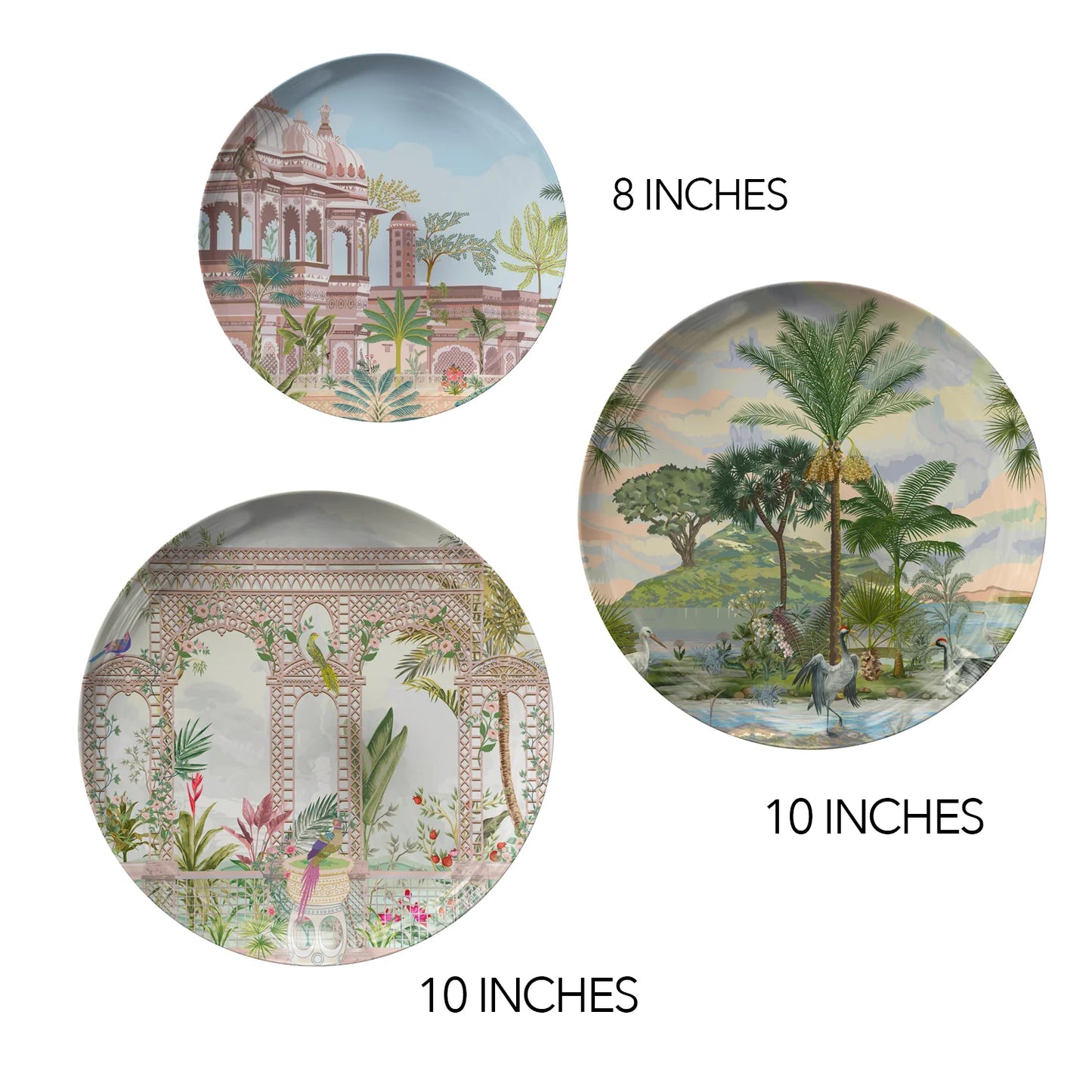 Modern Heritage Plate Set, Set of 3, Wall Plate, Art Plate Set
