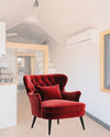 Velvet Wingback Accent Chair