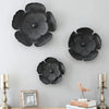 3D Black Flowers Metal Wall Art