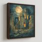"Moonlit Ruins - Mystical Nightscape Wall Art"