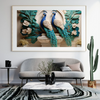 "Majestic Peacock Pair - Luxury Wall Art"