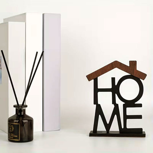 Charming Wooden 'Home' Desktop Decor - Perfect for Thanksgiving & Ramadan, Versatile Living Room Accent, Home Decor