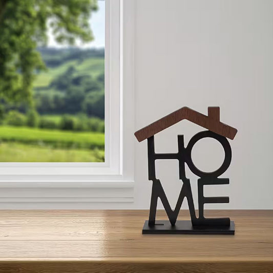 Charming Wooden 'Home' Desktop Decor - Perfect for Thanksgiving & Ramadan, Versatile Living Room Accent, Home Decor