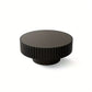Wannacart Round Coffee Table Handcrafted Relief Sturdy Pedestal Wooden Olive Shaped Tea Table for Living Room