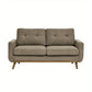Modern 2-Seater Fabric Sofa – Beige