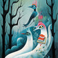 Mystic Flames - Surreal Birds Wall Art