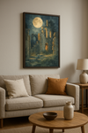 "Moonlit Ruins - Mystical Nightscape Wall Art"