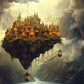 "Floating Castle - Dreamscape Fantasy Wall Art"