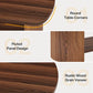 Wannacart Modern Walnut Coffee Table – Oval Edge Center Table with Storage Shelf